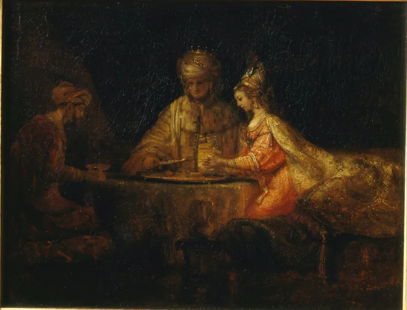 Haman Before Ahasuerus and Esther