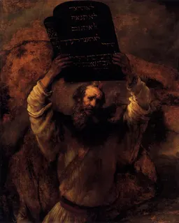 Moses with the Tablets of the Law by Rembrandt van Rijn