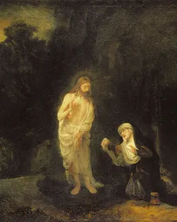 Christ Appearing to the Magdalene (Noli me Tangere) by Rembrandt van Rijn