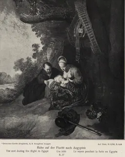 Rest on the Flight into Egypt by Rembrandt van Rijn