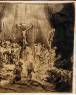 The Three Crosses by Rembrandt van Rijn