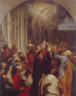 The Outpouring of the Holy Spirit (Pentecost) by Peter Paul Rubens