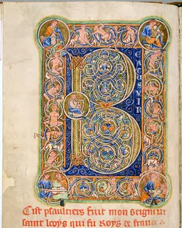 Saint Louis Psalter, fol. 30v by Master of the Saint Louis Psalter