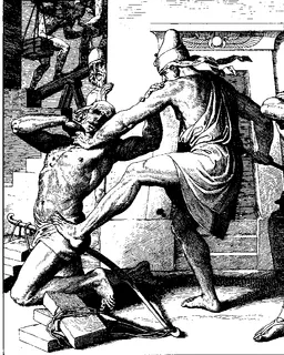 Moses Slays the Egyptian by Julius Schnorr von Carolsfeld