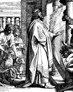 David the Psalmist — Adoration by Julius Schnorr von Carolsfeld