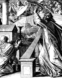 David the Psalmist — Praise and Thanksgiving by Julius Schnorr von Carolsfeld