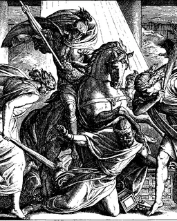 The Temple Treasure Protected from Heliodorus by Julius Schnorr von Carolsfeld