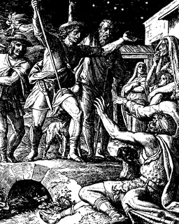 The Shepherds as First Heralds of the Gospel by Julius Schnorr von Carolsfeld