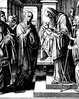Christ's Presentation in the Temple and Simeon's Prophecy by Julius Schnorr von Carolsfeld