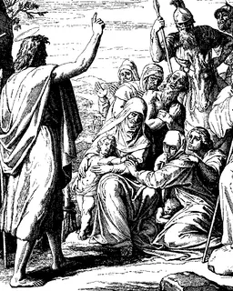 John the Baptist Preaching in the Wilderness by Julius Schnorr von Carolsfeld