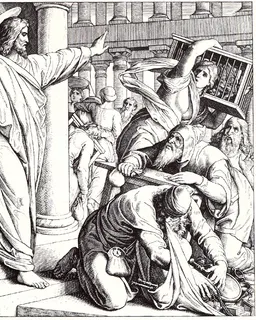Jesus Cleanses the Temple by Julius Schnorr von Carolsfeld