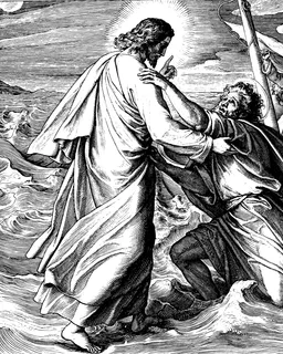Jesus Rescues the Sinking Peter by Julius Schnorr von Carolsfeld