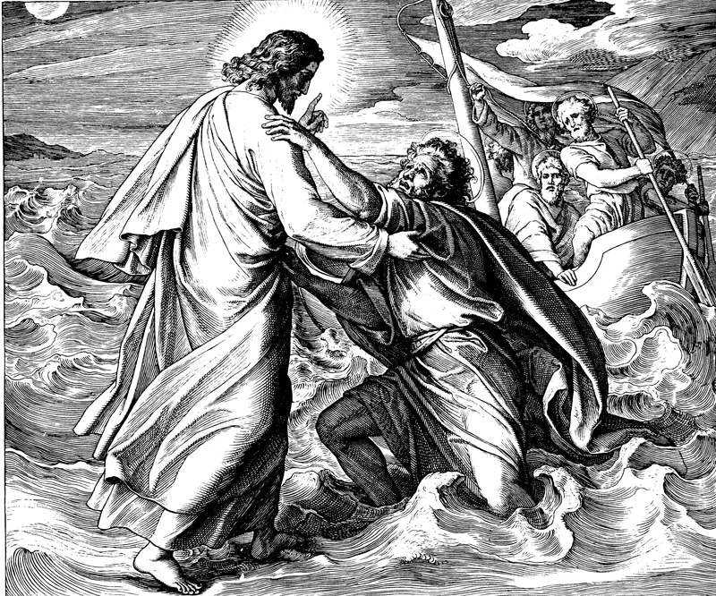 Jesus Rescues the Sinking Peter