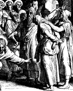 The Woman Taken in Adultery before Christ by Julius Schnorr von Carolsfeld