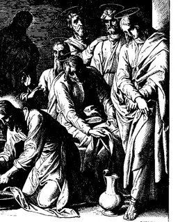 The Washing of Feet by Julius Schnorr von Carolsfeld