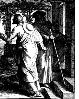 Jesus Appears to Two Disciples on the Road to Emmaus by Julius Schnorr von Carolsfeld