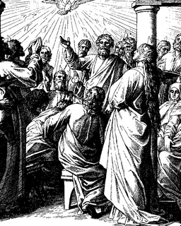 The Outpouring of the Holy Spirit by Julius Schnorr von Carolsfeld