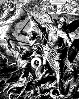 Michael and the Dragon by Julius Schnorr von Carolsfeld