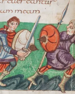Stuttgart Psalter, folio 42v by Master of the Stuttgart Psalter