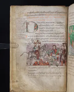 Stuttgart Psalter, Psalm 3 (folio 8v) by Master of the Stuttgart Psalter