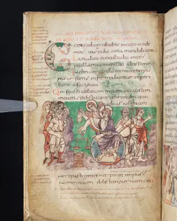 Stuttgart Psalter, Psalm 4 (folio 9v) by Master of the Stuttgart Psalter