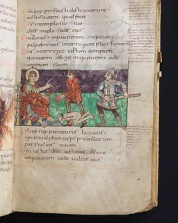 Stuttgart Psalter, Psalm 7 (folio 13r) by Master of the Stuttgart Psalter