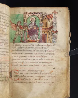 Stuttgart Psalter, Psalm 10 (folio 16r) by Master of the Stuttgart Psalter