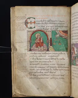 Stuttgart Psalter, Psalm 11 (folio 17v) by Master of the Stuttgart Psalter