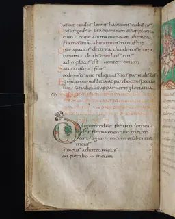 Stuttgart Psalter, Psalm 12 (folio 18v) by Master of the Stuttgart Psalter