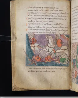 Stuttgart Psalter, Psalm 15 (folio 21v) by Master of the Stuttgart Psalter