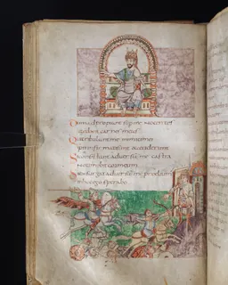 Stuttgart Psalter, Psalm 25 (folio 32v) by Master of the Stuttgart Psalter