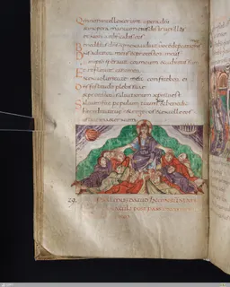 Stuttgart Psalter, Psalm 27 (folio 34v) by Master of the Stuttgart Psalter