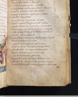 Stuttgart Psalter, Psalm 34 (folio 42r) by Master of the Stuttgart Psalter