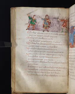 Stuttgart Psalter, Psalm 38 (folio 46v) by Master of the Stuttgart Psalter