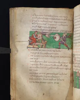 Stuttgart Psalter, Psalm 39 (folio 47v) by Master of the Stuttgart Psalter