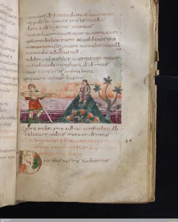 Stuttgart Psalter, Psalm 46 (folio 55r) by Master of the Stuttgart Psalter