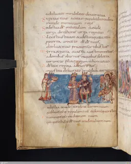 Stuttgart Psalter, Psalm 48 (folio 57v) by Master of the Stuttgart Psalter