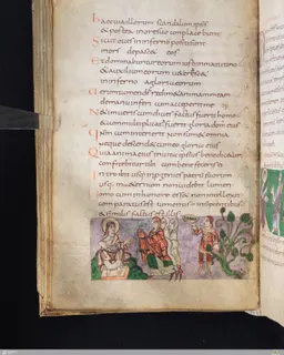 Stuttgart Psalter, Psalm 52 (folio 61v) by Master of the Stuttgart Psalter