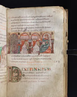 Stuttgart Psalter, Psalm 55 (folio 65r) by Master of the Stuttgart Psalter