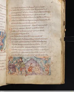 Stuttgart Psalter, Psalm 57 (folio 67r) by Master of the Stuttgart Psalter