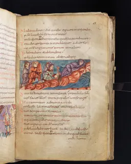 Stuttgart Psalter, Psalm 58 (folio 68r) by Master of the Stuttgart Psalter