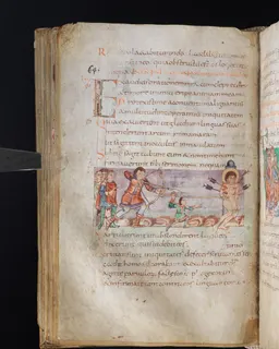 Stuttgart Psalter, Psalm 64 (folio 74v) by Master of the Stuttgart Psalter