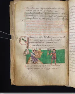 Stuttgart Psalter, Psalm 74 (folio 84v) by Master of the Stuttgart Psalter