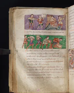 Stuttgart Psalter, Psalm 86 (folio 97v) by Master of the Stuttgart Psalter