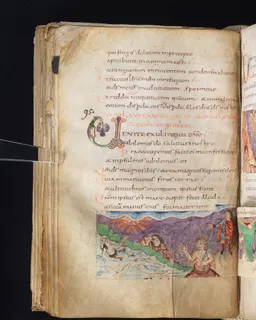 Stuttgart Psalter, Psalm 98 (folio 110v) by Master of the Stuttgart Psalter