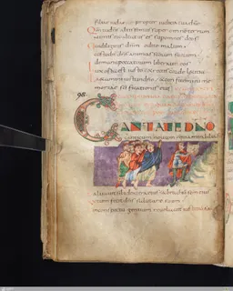 Stuttgart Psalter, Psalm 100 (folio 111v) by Master of the Stuttgart Psalter