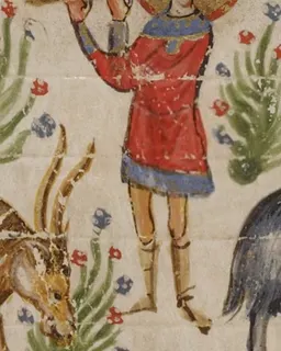 David Playing the Flute (Theodore Psalter) by Theodore of Caesarea