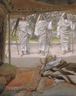 Abraham and the Three Angels by James Tissot