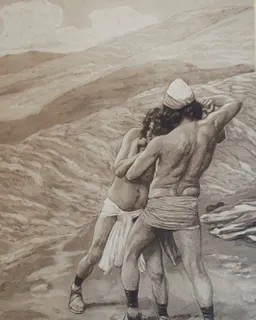 Jacob Wrestling with the Angel by James Tissot