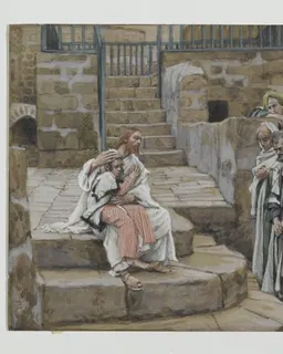 Jesus and the Little Child by James Tissot